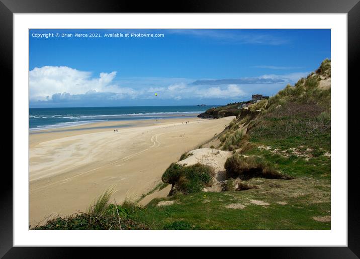 Hayle Beach, Cornwall Framed Mounted Print by Brian Pierce