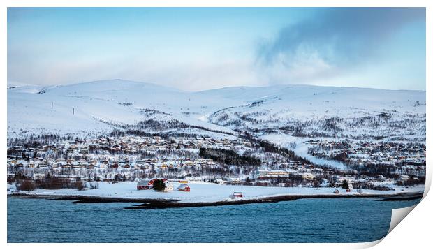 Early morning approach on Tromso Print by Wendy Williams CPAGB