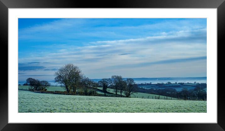 Rural Winter Panorama Framed Mounted Print by David Tinsley