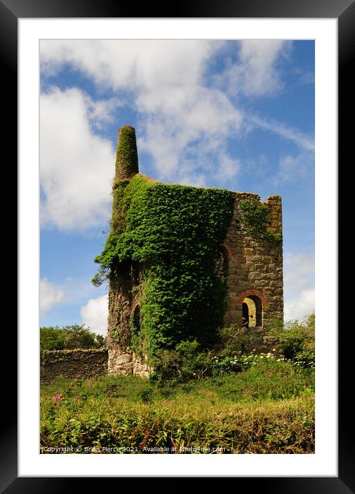 Trencrom Engine House, Cornwall Framed Mounted Print by Brian Pierce