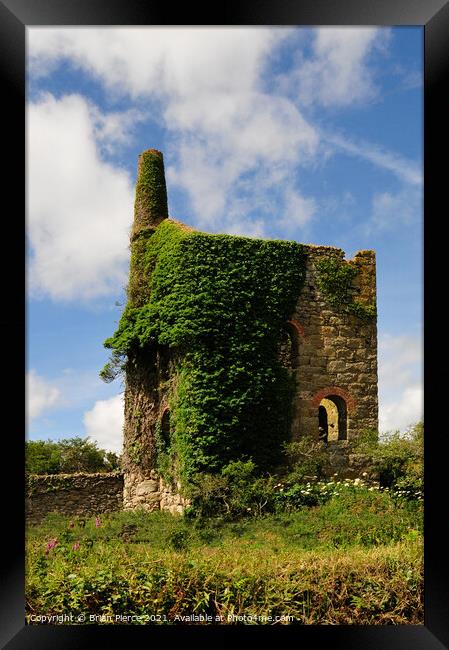 Trencrom Engine House, Cornwall Framed Print by Brian Pierce
