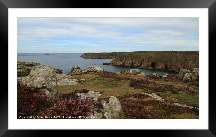 Cliffs at Gwennap Head, West Cornwall  Framed Mounted Print by Brian Pierce