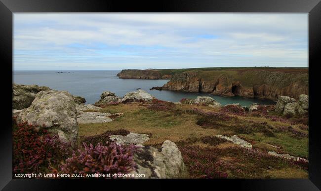 Cliffs at Gwennap Head, West Cornwall  Framed Print by Brian Pierce