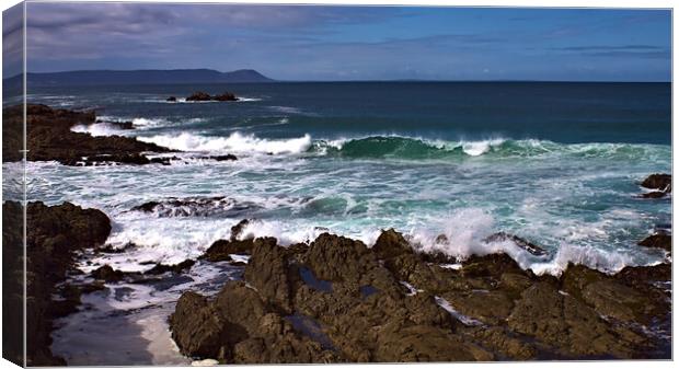 Breaking Wave and Rocks at Hermanus Canvas Print by Jeremy Hayden