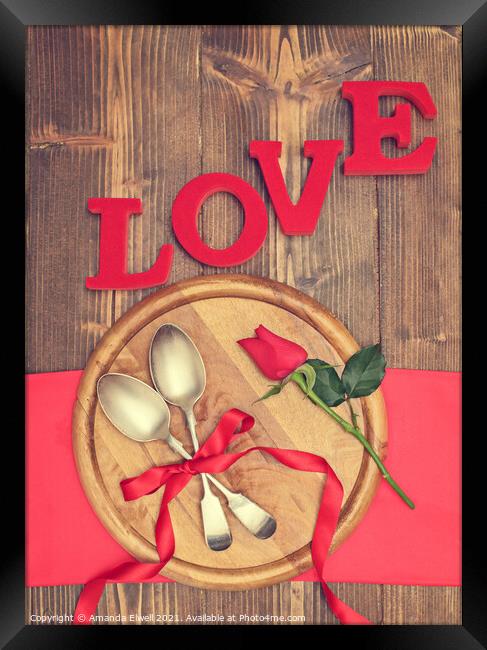 Love Spoons Framed Print by Amanda Elwell