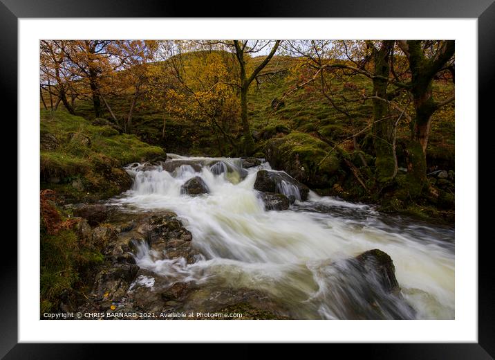 Hayeswater Gill Framed Mounted Print by CHRIS BARNARD