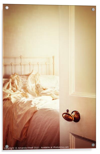 Open Bedroom Door Acrylic by Amanda Elwell
