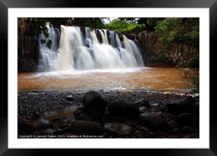 Rochester Falls, near Souillac, Mauritius Framed Mounted Print by Geraint Tellem ARPS