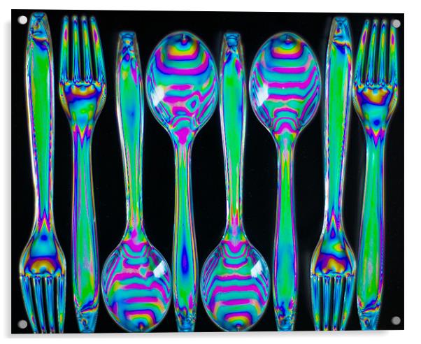 Forks n Spoons Acrylic by Steve Purnell