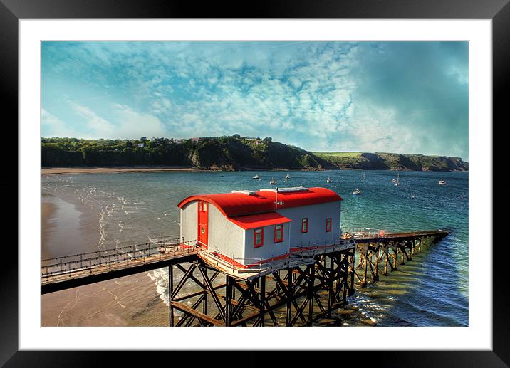 Tenby Lifeboat House Framed Mounted Print by Julie Hoddinott