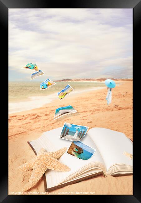 Summer Vacation Postcards Framed Print by Amanda Elwell