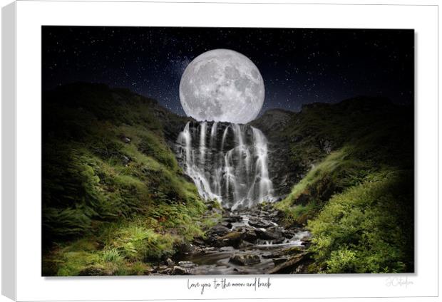 Love you  to the moon and back, Composite Scotland Highlands Canvas Print by JC studios LRPS ARPS