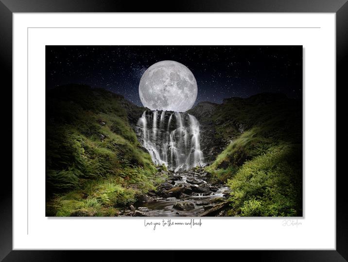 Love you  to the moon and back, Composite Scotland Highlands Framed Mounted Print by JC studios LRPS ARPS