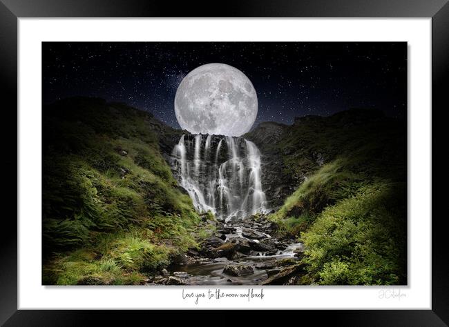 Love you  to the moon and back, Composite Scotland Highlands Framed Print by JC studios LRPS ARPS