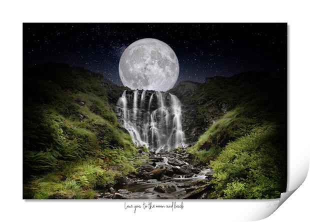Love you  to the moon and back, Composite Scotland Highlands Print by JC studios LRPS ARPS
