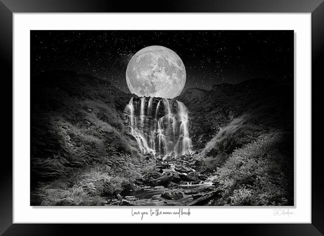 Love you  to the moon and back in monochrome Framed Print by JC studios LRPS ARPS