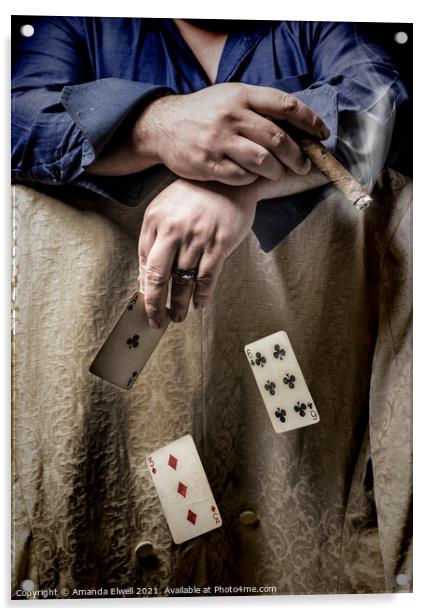 Gambling Man Acrylic by Amanda Elwell