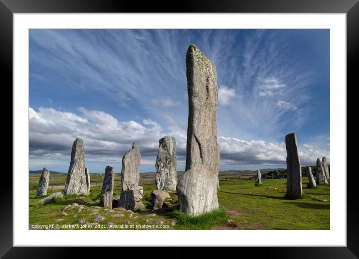 Mystical Megaliths of Callanish, Lewis. Framed Mounted Print by Barbara Jones