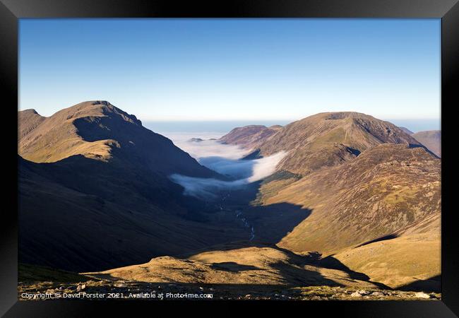 Ennerdale from Green Gable, Lake District, Cumbria, UK Framed Print by David Forster