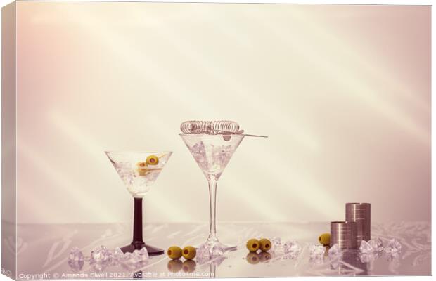 Mixing Cocktails Canvas Print by Amanda Elwell