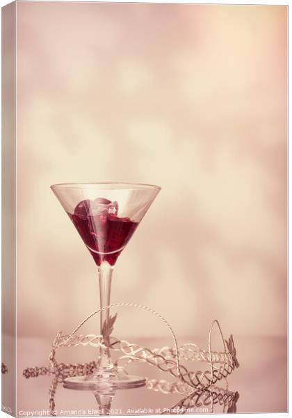 One Cocktail Drink Canvas Print by Amanda Elwell