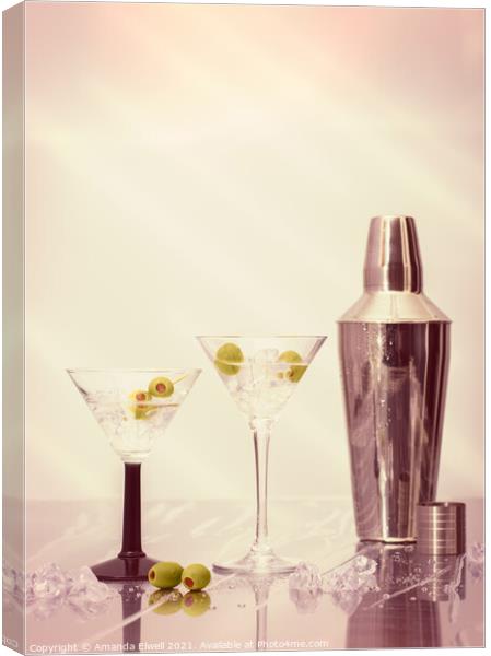 Chilled Martinis Canvas Print by Amanda Elwell