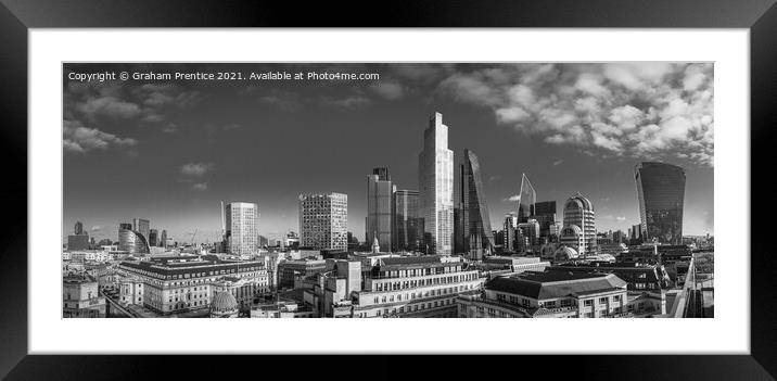 City of London Panorama Framed Mounted Print by Graham Prentice