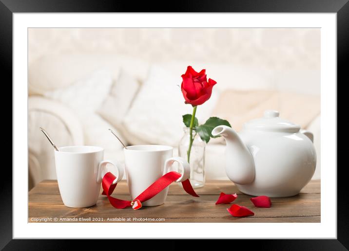 Tea For Two Framed Mounted Print by Amanda Elwell