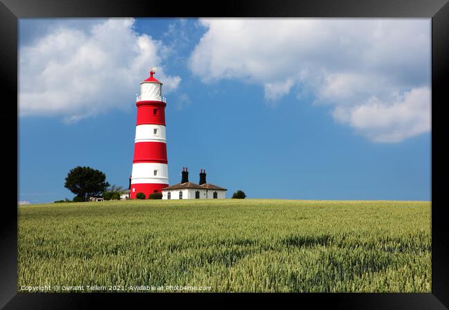 Happisburgh Lighthouse, Norfolk, UK Framed Print by Geraint Tellem ARPS