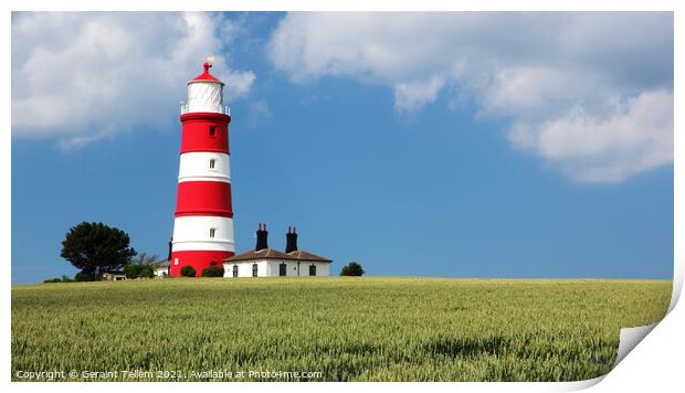 Happisburgh Lighthouse, Norfolk, UK Print by Geraint Tellem ARPS