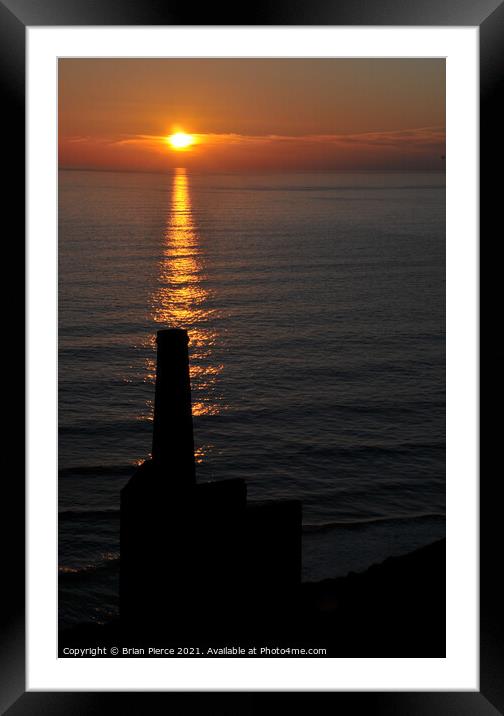 Sunset at Wheal Coates Framed Mounted Print by Brian Pierce