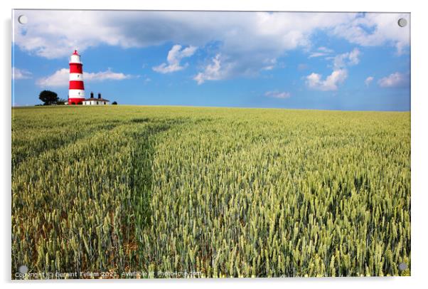 Happisburgh Lighthouse, Norfolk, UK Acrylic by Geraint Tellem ARPS