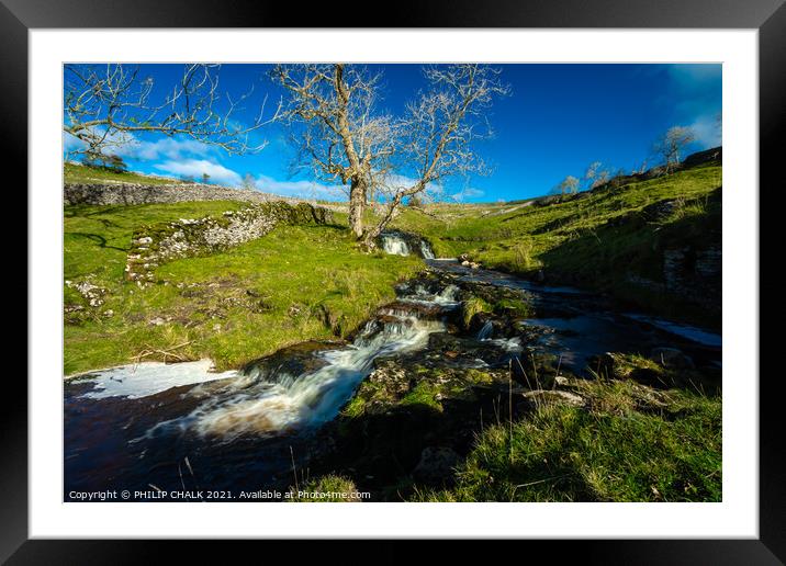 Cray beck in the Yorkshire dales 167 Framed Mounted Print by PHILIP CHALK