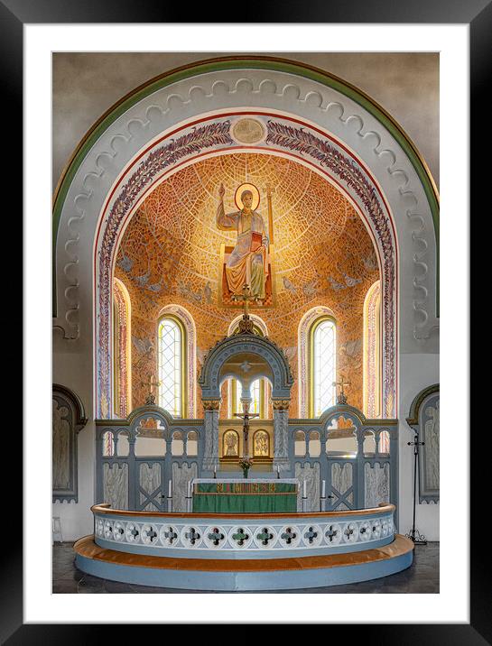 Brakne Hoby Church Interior Altar Framed Mounted Print by Antony McAulay