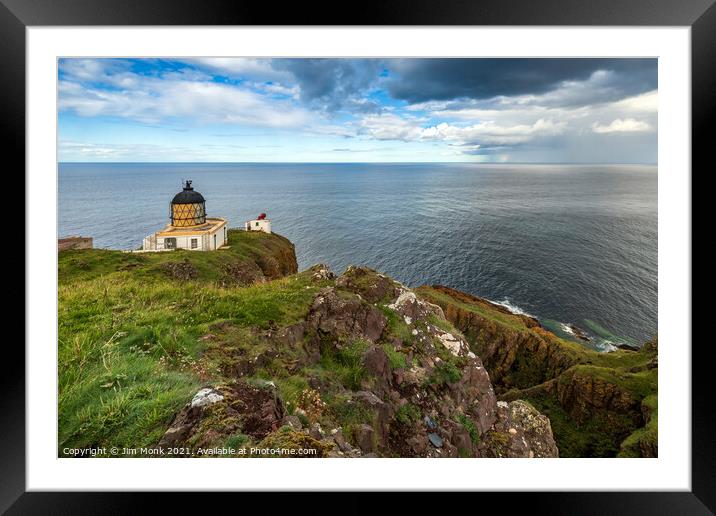St Abbs Lighthouse Framed Mounted Print by Jim Monk