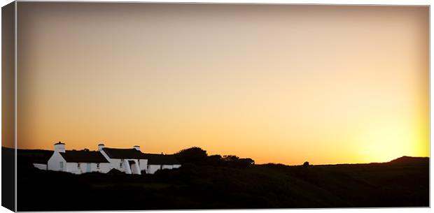 SUNSET OVER PORTHCLAIS PEMBS Canvas Print by Anthony R Dudley (LRPS)