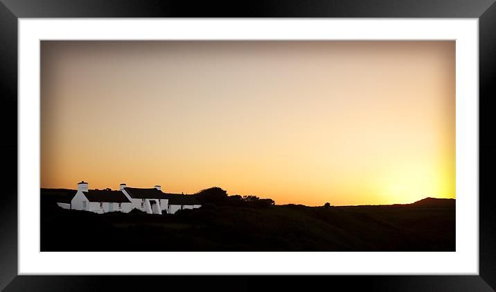 SUNSET OVER PORTHCLAIS PEMBS Framed Mounted Print by Anthony R Dudley (LRPS)