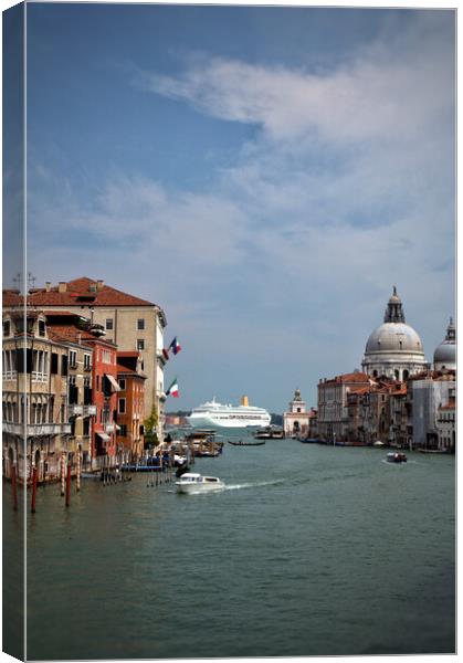 Cruise ship in Venice  Canvas Print by Scott Anderson