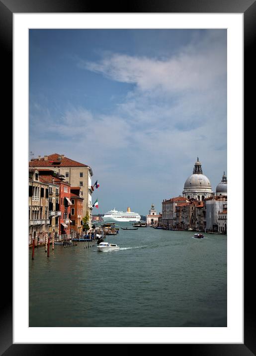 Cruise ship in Venice  Framed Mounted Print by Scott Anderson