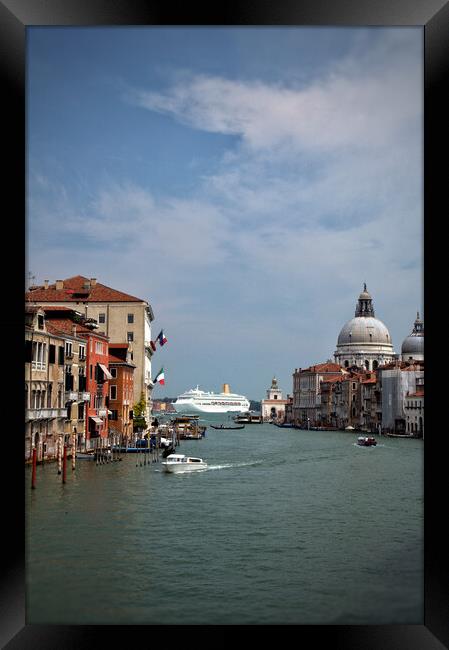Cruise ship in Venice  Framed Print by Scott Anderson