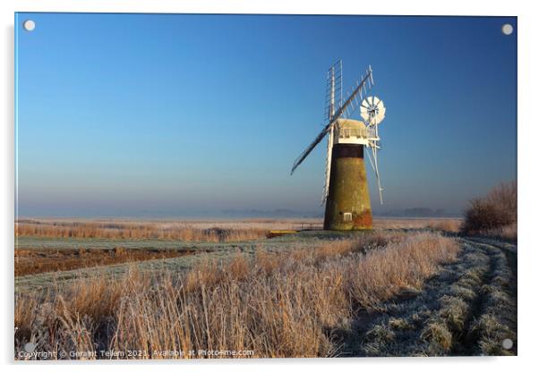 St Benet's Mill, near Thurne, Norfolk Broads, UK Acrylic by Geraint Tellem ARPS