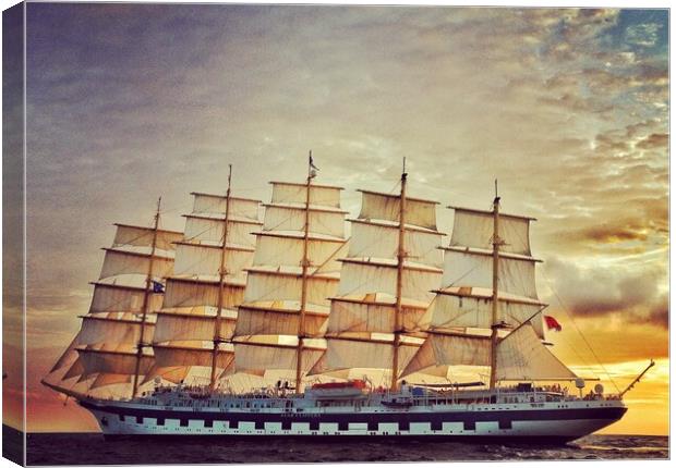 Masted Sailing Ship Canvas Print by Scott Anderson
