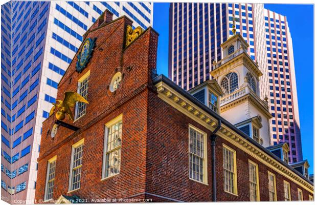 Faneuil Meeting Hall Freedom Trail Boston Massachusetts Canvas Print by William Perry
