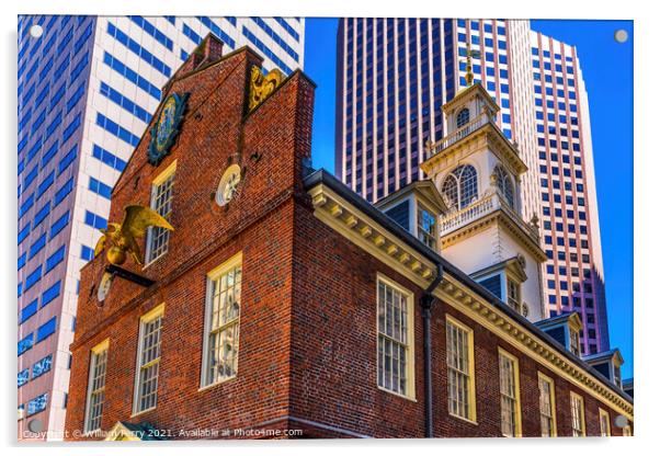 Faneuil Meeting Hall Freedom Trail Boston Massachusetts Acrylic by William Perry