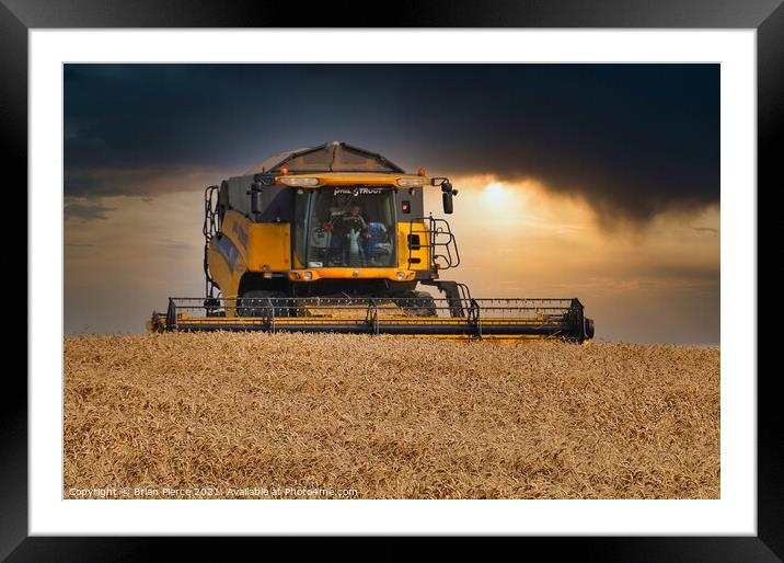 Gathering in the Harvest Framed Mounted Print by Brian Pierce