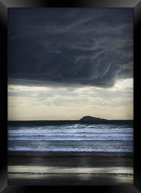 NIGHT CLOUDS OVER WHITESANDS PEMBS Framed Print by Anthony R Dudley (LRPS)
