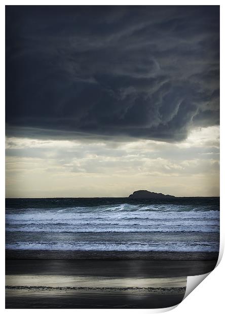 NIGHT CLOUDS OVER WHITESANDS PEMBS Print by Anthony R Dudley (LRPS)