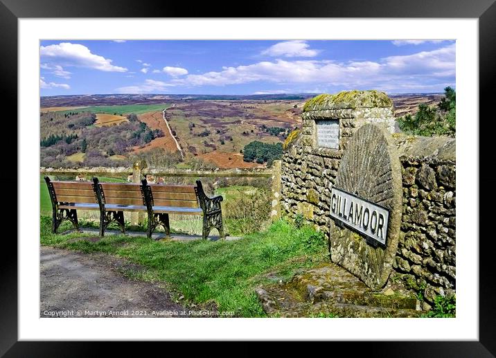 North York Moors Landscape from Gillamoor Framed Mounted Print by Martyn Arnold