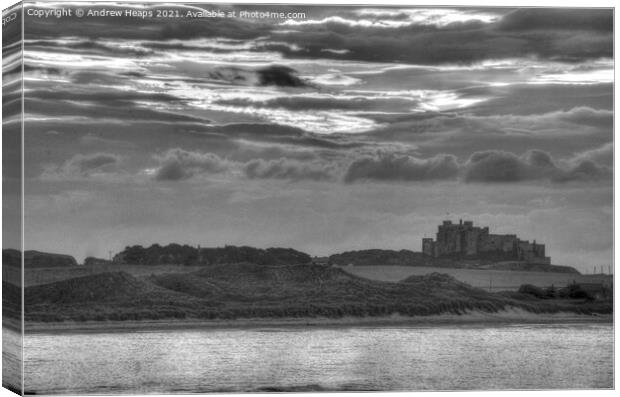 Bamburgh castle in Northumberland  Canvas Print by Andrew Heaps