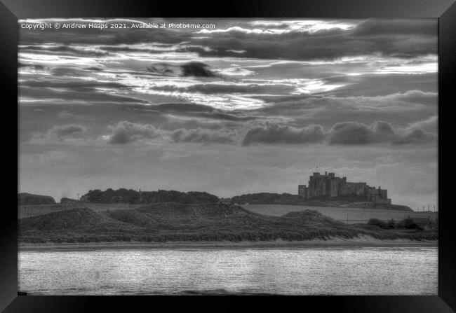 Bamburgh castle in Northumberland  Framed Print by Andrew Heaps